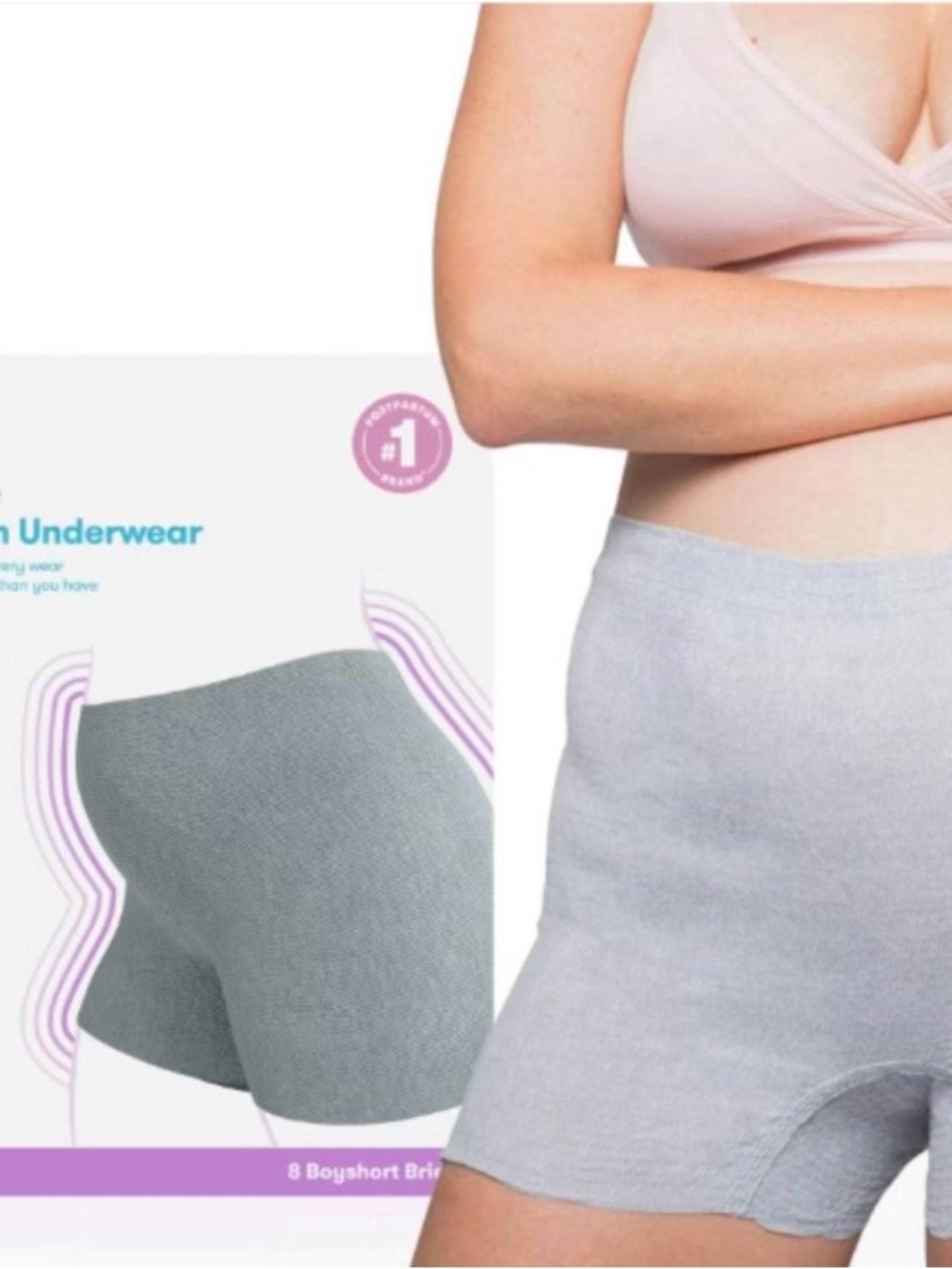 Women’s Soft Boyshort Panties - Gray
